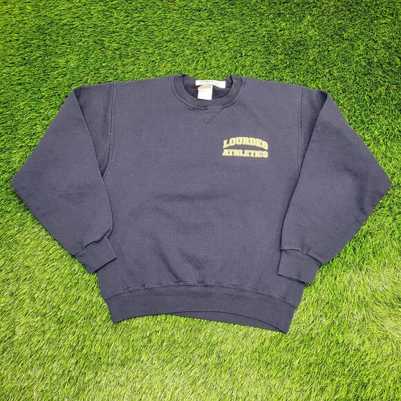 Vintage Lourdes Athletics Sweatshirt Women Medium 19x22 Crop - Picture 9 of 13